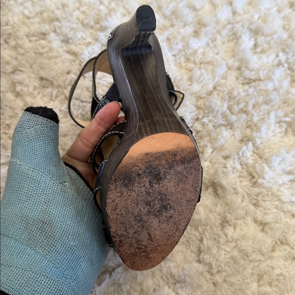 COACH Stefanie Buckle Gladiator HEEL PUMP Black Light Use Size 7 B - Picture 7 of 16